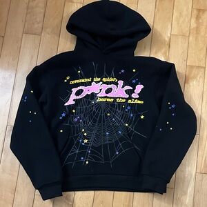 Black Graphic Hoodie Sweater